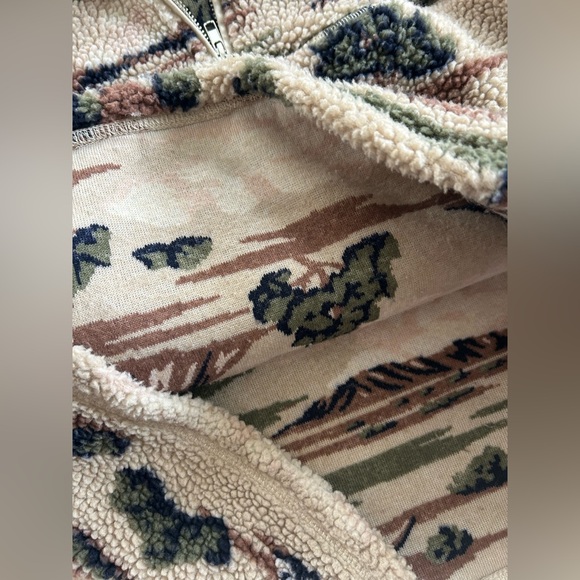 BDG Urban Outfitters Scotty Printed Fleece Mock Neck Half-Zip - Picture 6 of 15